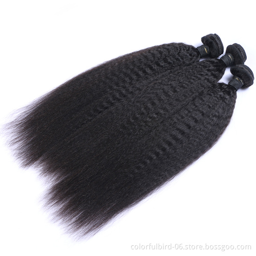 Wholesale Straight Human Hair Lace Wig Vendors Kinky Straight Black Hair Extensions Brazilian straight Hair